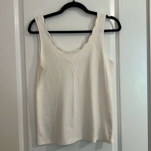 J.Crew scallop neck tank top